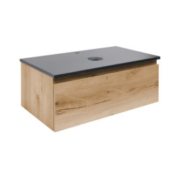 Koupelnová skříňka s technickým kamenem SAT B-Way 79x30x45 cm dub BWAY80OAKTK