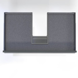 Koupelnová skříňka s černou úchytkou a krycí deskou SAT Cube Way 120x71x46 cm bílá lesk CUBE46C1203BISAT45