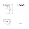 Umyvadlo na desku Ideal Standard Connect air 40x40 cm bez otvoru pro baterii E034701