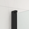 Vanová zástěna SAT 150x80 cm černá SATVZUNIKCT80