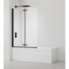 Vanová zástěna SAT SK 150x105 cm černá SATVZSKNEW105C