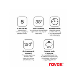 Sprchová baterie Ravak Chrome II bez podomítkového tělesa Černá X070467