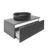 Koupelnová skříňka s krycí deskou SAT Feel 100x30x46 cm antracit mat SATFEEL100ANTD