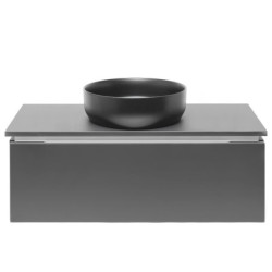 Koupelnová skříňka s krycí deskou SAT Feel 100x30x46 cm antracit mat SATFEEL100ANTD