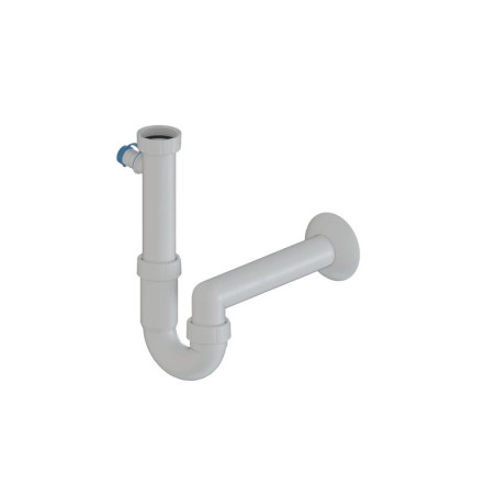 Dřezový sifon MULTI 6/4" x 40 mm s odbočkou bílý DREZSIFON6440ODB
