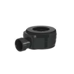Vaničkový sifon MULTI 90 x 40/50mm nízký černý bez krytky ESLIM90BL
