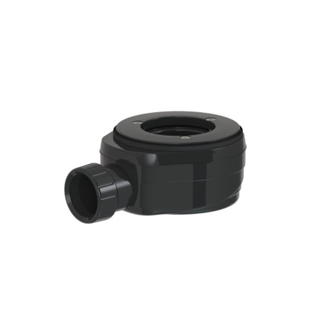 Vaničkový sifon MULTI 90 x 40/50mm nízký černý bez krytky ESLIM90BL
