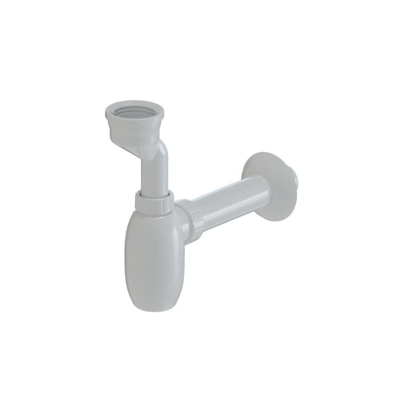 Pisoárový sifon excentrický MULTI 5/4" x 40mm plast bílý PISSIFON5440EXC