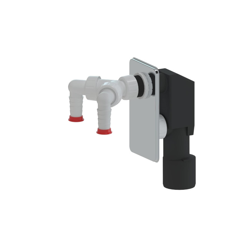 Pračkový sifon dvojitý MULTI 40/50 mm plastový bílý PRACSIFON4050DUO