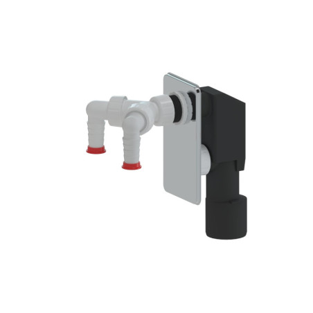 Pračkový sifon dvojitý MULTI 40/50 mm plastový bílý PRACSIFON4050DUO