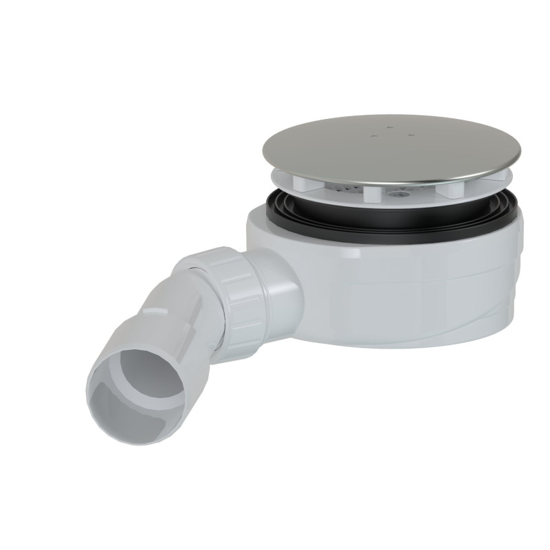 Sifon ke sprchové vaničce SAT Project 90 mm nerez plast SATESLIM90CR