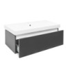 Koupelnová skříňka s umyvadlem SAT Feel 100x30x46 cm antracit mat SATFEEL100ANTU1