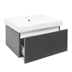 Koupelnová skříňka s umyvadlem SAT Feel 60x30x46 cm antracit mat SATFEEL60ANTU1