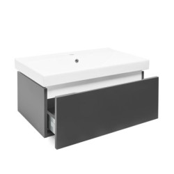 Koupelnová skříňka s umyvadlem SAT Feel 80x30x46 cm antracit mat SATFEEL80ANTU1