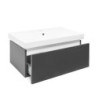Koupelnová skříňka s umyvadlem SAT Feel 80x30x46 cm antracit mat SATFEEL80ANTU1
