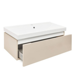 Koupelnová skříňka s umyvadlem SAT Feel 100x30x46 cm pískově béžová mat SATFEEL100BEU1