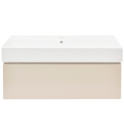 Koupelnová skříňka s umyvadlem SAT Feel 100x30x46 cm pískově béžová mat SATFEEL100BEU2