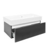 Koupelnová skříňka s umyvadlem SAT Feel 100x30x46 cm antracit mat SATFEEL100ANTU2