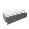 Koupelnová skříňka s umyvadlem SAT Feel 120x30x46 cm antracit mat SATFEEL120ANTU2