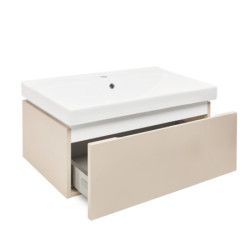 Koupelnová skříňka s umyvadlem SAT Feel 80x30x46 cm pískově béžová mat SATFEEL80BEU1