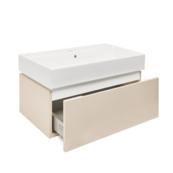 Koupelnová skříňka s umyvadlem SAT Feel 80x30x46 cm pískově béžová mat SATFEEL80BEU2