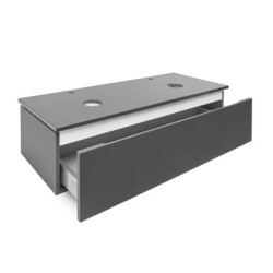 Koupelnová skříňka s kamennou deskou SAT Feel 120x30x46 cm antracit mat SATFEEL120ANTTK