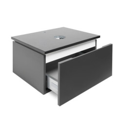 Koupelnová skříňka s kamennou krycí deskou SAT Feel 60x30x46 cm antracit mat SATFEEL60ANTTK
