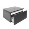 Koupelnová skříňka s kamennou krycí deskou SAT Feel 60x30x46 cm antracit mat SATFEEL60ANTTK