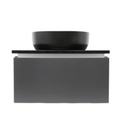 Koupelnová skříňka s kamennou krycí deskou SAT Feel 60x30x46 cm antracit mat SATFEEL60ANTTK