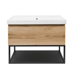 Koupelnová skříňka s umyvadlem SAT B-WAY 59x30x45 cm dub mat BWAY60OAKFU1