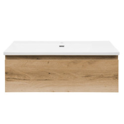 Koupelnová skříňka s umyvadlem SAT B-WAY 99x30x45 cm dub mat BWAY100OAKU1