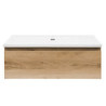 Koupelnová skříňka s umyvadlem SAT B-WAY 99x30x45 cm dub mat BWAY100OAKU1