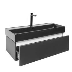 Koupelnová skříňka s umyvadlem SAT Feel 100x30x46 cm antracit SATFEEL100ANTU3B