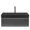 Koupelnová skříňka s umyvadlem SAT Feel 100x30x46 cm antracit SATFEEL100ANTU3B