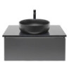 Koupelnová skříňka s umyvadlem a žulovou krycí deskou SAT Feel 80x30x46 cm antracit SATFEEL80ANTZB