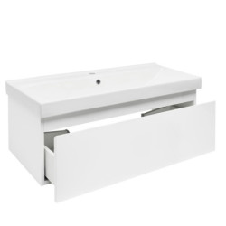 Koupelnová skříňka s umyvadlem SAT B-WAY 99x30x45 cm bílá lesk BWAY100WU1