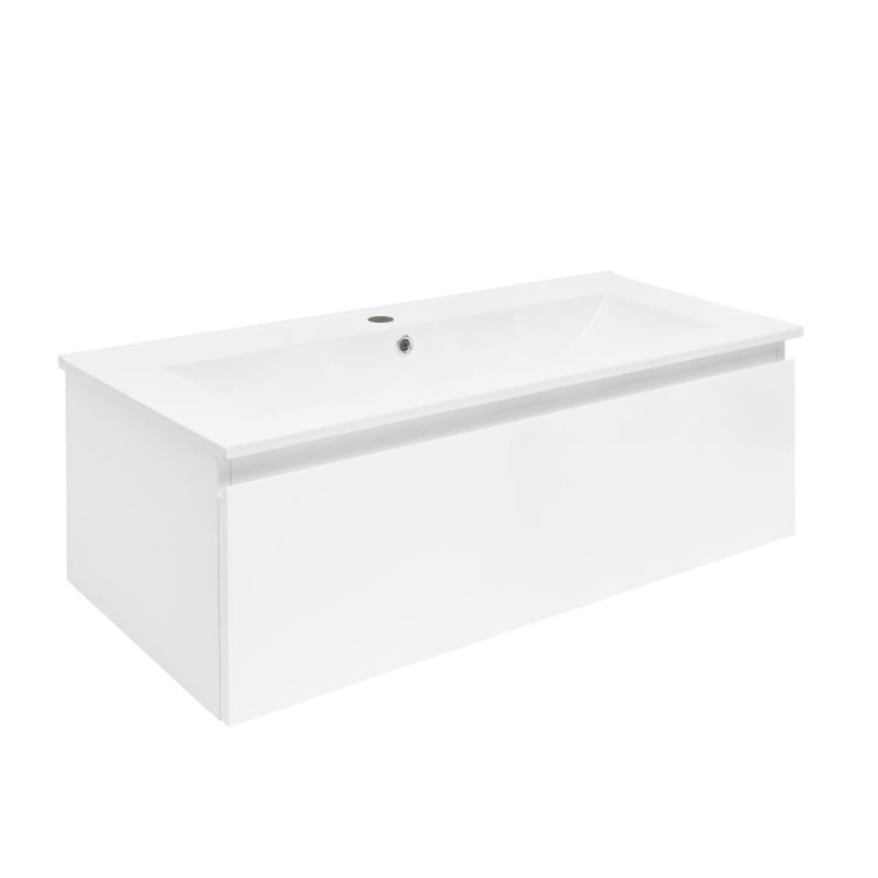 Koupelnová skříňka s umyvadlem SAT B-WAY 99x30x45 cm bílá lesk BWAY100WU4
