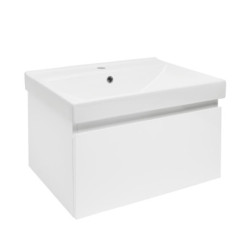 Koupelnová skříňka s umyvadlem SAT B-WAY 59x30x45 cm bílá lesk BWAY60WU1
