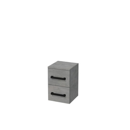 Koupelnová skříňka nízká s černou úchytkou SAT Cube Way 32,5x49,3x33 cm beton mat CUBE3CN32BE