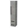 Koupelnová skříňka vysoká s černou úchytkou SAT Cube Way 35x163x33 cm beton mat CUBE3CV35BE