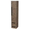 Koupelnová skříňka vysoká s černou úchytkou SAT Cube Way 35x163x33 cm dub Wellington mat CUBE3CV35DW
