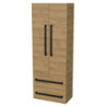 Koupelnová skříňka s černou úchytkou SAT Cube Way 60x163x33 cm dub Hickory mat CUBE3CV60DH