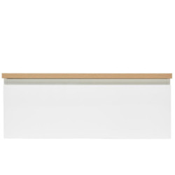 Koupelnová skříňka s krycí deskou SAT B-WAY 99x30x45 cm bílá lesk BWAY100WDOAK