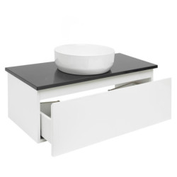 Koupelnová skříňka s krycí deskou SAT B-WAY 99x30x45 cm bílá lesk BWAY100WTK