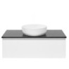 Koupelnová skříňka s krycí deskou SAT B-WAY 99x30x45 cm bílá lesk BWAY100WTK