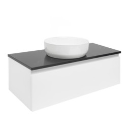 Koupelnová skříňka s krycí deskou SAT B-WAY 99x30x45 cm bílá lesk BWAY100WZ