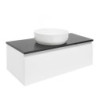 Koupelnová skříňka s krycí deskou SAT B-WAY 99x30x45 cm bílá lesk BWAY100WZ