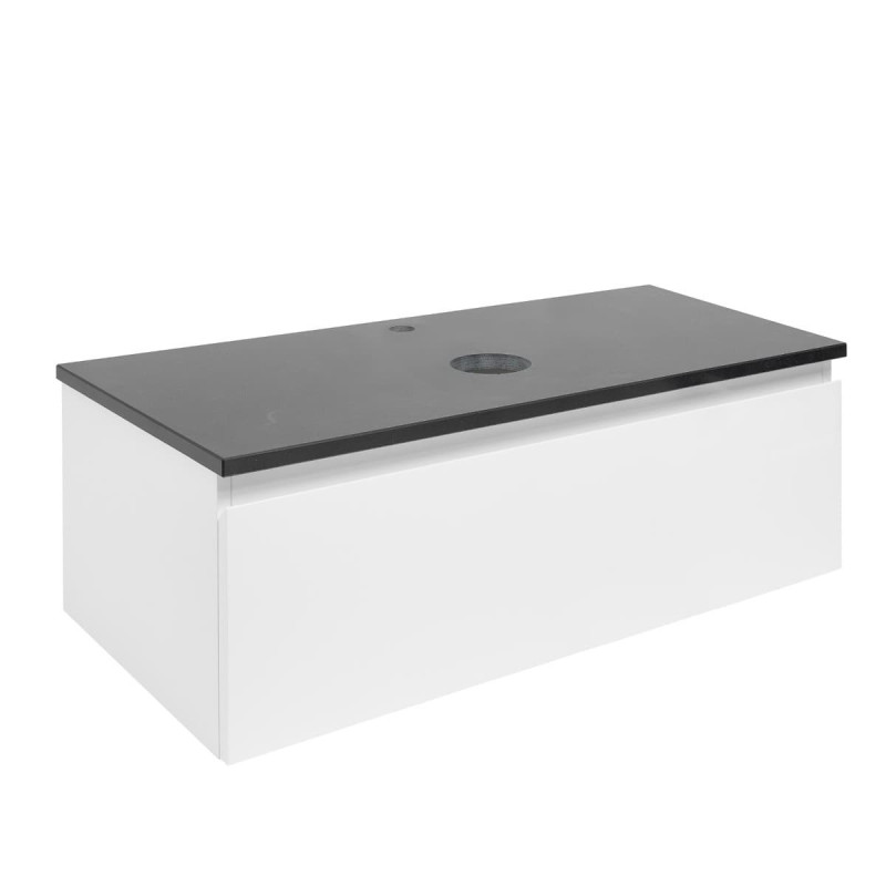 Koupelnová skříňka s krycí deskou SAT B-WAY 99x30x45 cm bílá lesk BWAY100WZ