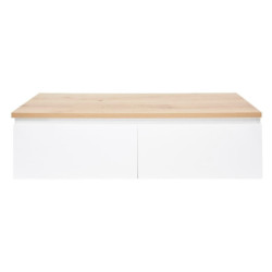 Koupelnová skříňka s krycí deskou SAT B-WAY 119x30x45 cm bílá lesk BWAY120WDOAK