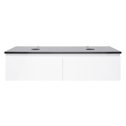 Koupelnová skříňka s žulovou krycí deskou SAT B-WAY 119x30x45 cm bílá lesk BWAY120WZ